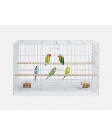 Small Bird Flight Cage, Budgie, Cockatiel, Finch Etc - White Small Bird Flight Cage, Budgie, Cockatiel, Finch Etc - White